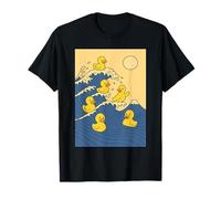 Duck Great Wave Kawaii Anime Patos Mascotas Arte Japonés Camiseta
