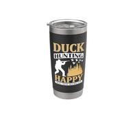 Duck Hunting Happy You Not So Much Hunter Life Vaso térmico de acero inoxidable de doble pared
