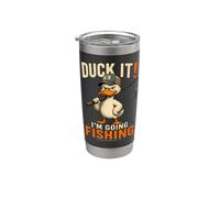 Duck It I'm Going Pesca Pescador de fin de semana Vaso térmico de acero inoxidable de doble pared