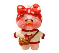 Duck Juguete Abrazo - Pato Juguete de Peluche Amarillo Suave con Gafas de Traje Mesa decoración del hogar Interior Idea de de Navidad el Pato Amarillo Tiene con su