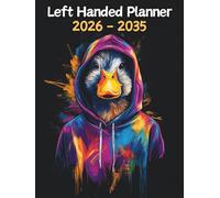Duck Left Handed Planner: 10 Year Monthly | Large 120 Month Calendar | Gift For People Who Love Farm Animals, Countryside Lovers | Ideal for ... and Busy Individuals | 8.5 x 11 Inches | v1