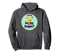 Duck Life: ¿Tienes Uvas? Divertido Meme Humor para los Amantes de los Patos Sudadera con Capucha, Unisex para Adultos, Jaspeado Oscuro, S
