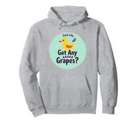 Duck Life: ¿Tienes Uvas? Divertido Meme Humor para los Amantes de los Patos Sudadera con Capucha, Unisex para Adultos, Gris Jaspeado, S
