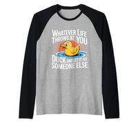Duck Life'S Hits Let Them Hit Someone Else - Camiseta Manga Raglan