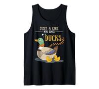 Duck Lover Just A Girl Who Loves Ducks Animals Women Kids Camiseta sin Mangas