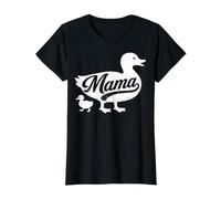 Duck Mom Art for Mom Mother Duckling Ducky Farmer Duck Mom Camiseta gráfica económica, Mujer, Negro, XS