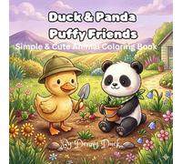 Duck & Panda Puffy Friends: Simple & Cute Animal Coloring Book