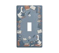 Duck - Placa de cubierta de interruptor de luz individual, diseño de globo literario de fantasía, sin globo de plástico azul, tamaño estándar, placa decorativa para el hogar, sala de estar, dormitorio