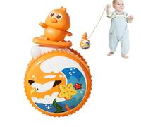 Duck Pull Along Toy, Pull-Back Duck Car with String, ABS Fun Dragging Toy Playset for Ages 3+, Encourages Walking and Motor Skills Development, 2.76x1.97x3.94 Inches