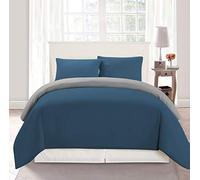 Duck River Samantha Juego de edredón Reversible de 2 Piezas, Azul-Gris Claro, Cama Individual