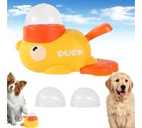 Duck Shape Dog Slow Feeder Toy, Duck Treat Dispenser for Pet Food Dispenser Cats Dog Interaction Treats Feeder, Interactive Pets Automatic Feeding Toy with Grain Bin Cover (1Pc)