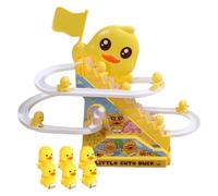 Duck Slide Track Toys, Stair Climbing Playset for Kids with Music Lights | Fun Electric Race Track with 6 Cute Figures, Educational Learning Activity for Nursery School Home Preschoolers 25