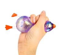 Duck Squeeze Toy - Animal Figure, Glitter Gadget, Slow Rising Foam Material, Stress Relief Tension Reduction, Desktop Relaxation Item, Yellow Sparkly Bird Small Handheld Novelty