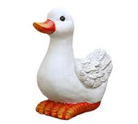 Duck Statue, Realistic Resin Sculpture, 5.91x6.69 Inch Porches Figurine with Weather Build, Study Detailed Ornamentation, Landscaping Tool with Rustic Style, Garden Accessory for Farmhouse Patios