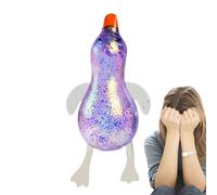 Duck Stress Toy - Fidget Squeeze Ball | Soft Elastic Toy Portable Anti Stress Sensory Gadget Cute Cartoon Design for Teens, Adults, Travel, Office or School, 17x5.6x4.2cm