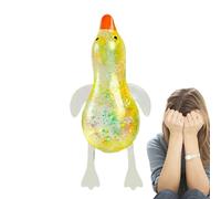 Duck Stress Toy - Fidget Squeeze Ball | Soft Elastic Toy Portable Anti Stress Sensory Gadget Cute Cartoon Design for Teens, Adults, Travel, Office or School, 17x5.6x4.2cm