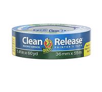 Duck Tape Blue Clean - Cinta adhesiva para pintar y decorar interiores (36 mm x 55 m), color azul