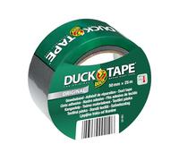 Duck Tape Original Cinta de tela plateada 50 mm x 25 m - Cinta blindada extra fuerte para interior y exterior - Resistente a la intemperie y al agua - Reparar y fijar