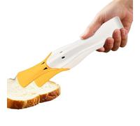 Duck Tongs - Heat Resistant Silicone 18.4x3cm | Duckbill Mouth Design Kitchen Tongs With Non-Slip Handle | Cooking Utensils For Air Fryer Grabbing Food Safely Comfortably