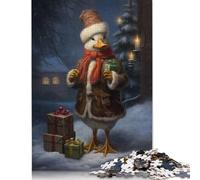Duck Xmas Sweet Rompecabezas Imposible,desafío para Adultos Juego Educativo 1000 Piezas Obra De Arte De Juego De para Adultos, Regalos A Partir De 14 Años 500pcs (52x38cm)