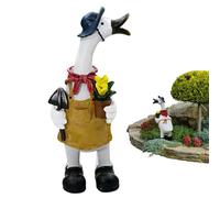 Duck Yard Statues - Realistic Animal Garden Sculptures, Weather Resistant Outdoor Figures, Cute Bird Lawn Ornaments, Landscape Decoration Category, Yellow Multi Set for Porches Ponds and Patios