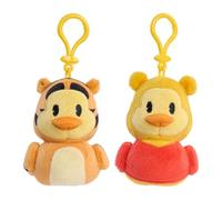 Duckalooz Disney - Paquete combinado de peluche con clip de Winnie the Pooh | Tigger y Pooh, personajes de pato coleccionables súper suaves de 4 pulgadas, detalles bordados, clip