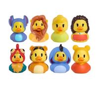 Duckalooz - Patos de juguete de personajes de Disney, paquete de 8 piezas | 7 cm de alto, incluye Disney Stitch, Simba, Campanilla, Moana, Hei Hei, Tigger, Eeyore, Winnie the Pooh, regalo, regalo