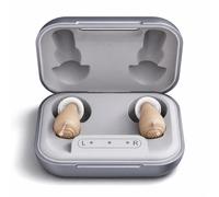Duckdik HearClear Amplificador Auditivo | Diseño Intrauricular Invisible Recargable | Amplifica hasta 32x | 14h Batería | Para Conversaciones y TV | 3 Tallas S/M/L