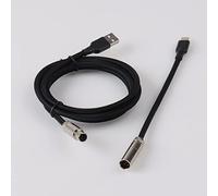 DucKey Teclados Mecánicos para Juegos Personalizados Cable USB-C con Conector De Aviador Desmontable De Doble Manga (Color : Black)