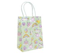 DUCKIEZ Bolsas de regalo de papel ecológicas. Bolsas de fiesta con asas. Recuerdo de fiesta de cumpleaños (unicornio, 1 bolsa)