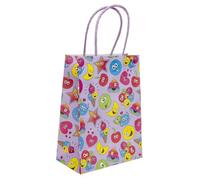 DUCKIEZ Bolsas de regalo de papel reciclables. Bolsas de fiesta con asas. Recuerdo de fiesta de cumpleaños (Emoji, 12 bolsas)