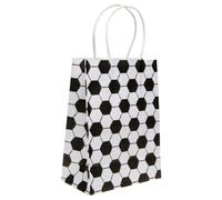 DUCKIEZ Bolsas de regalo de papel reciclables. Bolsas de fiesta con asas. Recuerdo de fiesta de cumpleaños (fútbol, 1 bolsa)