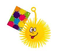 DUCKIEZ Pelota de juguete con cara sonriente, 10 cm, plástico, multicolor