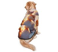 Ducks Swimming in The Lake - Sudadera con capucha para perros medianos y grandes de poliéster suave y transpirable