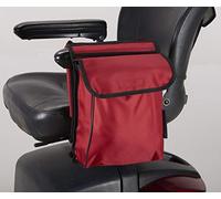 Ducksback Borsa laterale per scooter/sedia a rotelle con portafoglio, Spazio versatile, Rosso