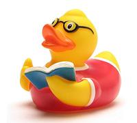 Duckshop I Buchwurm - Patito de goma con chirrido, 8,5 cm de largo