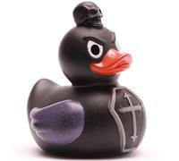 Duckshop I Patito de baño Grufti I Quietscheentchen I Patito chirrido L: 8 cm I Regalo para fans góticos I Presente para coleccionistas