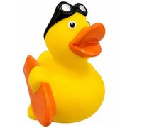 Duckshop I Patito de baño Surfer I Patito chirriante I L: 7,5 cm I Patito chirrido I Regalo para deportes acuáticos I Presente coleccionista