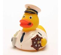 DUCKSHOP| Patito de baño capitán |Patito de goma| Patito de hule | L: 8,5 cm