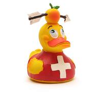 DUCKSHOP| Patito de baño Wilhelm Tell - Suiza |Patito de goma| Patito de hule | L: 7,5 cm