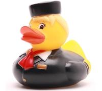 Duckshop Pato azafata - Original figura decorativa y regalo de dinero para asistentes de vuelo y viajeros frecuentes - Regalo humorístico - Figura coleccionable - 8,5 cm