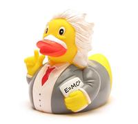 DUCKSHOP Pato de baño Einstein I Chillón I Patito chirriante L: 9 cm I Regalo científico I Presente coleccionista