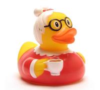 Duckshop Pato de baño para Abuela, Patito chirriante, 7,5 cm, Incluye Llavero de Patito chirriante en el Juego, Regalo para Abuelos, Regalo para Abuelas, coleccionistas