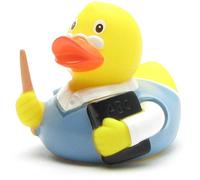 Duckshop Pato de baño para profesores, patitos chirridos escolares - L: 8 cm I Pato chirriante para educadores I regalo para profesores I coleccionistas presentes
