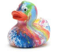 Duckshop Pato de baño Rainbow I - Pato chirriante - L: 9 cm - Incluye llavero de patito chirriante en el set I Regalo para niños I Present coleccionistas
