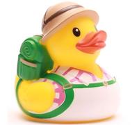 Duckshop Pato de baño Wanderer I Patito chirriante I Patito chirriante L: 8,5 cm I Regalo para los amantes de la naturaleza I Presente para coleccionistas