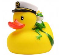 DUCKSHOP - Pato de goma de capitán con el príncipe rana - Pato de goma - L: 7,5 cm