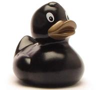 Duckshop Sara - Pato de baño (9 cm), color negro metálico