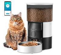 Ducksky Comedero automático para gatos, dispensador de comida para perros con temporizador WiFi de 2.4 GHz con control de aplicación, alimentadores automáticos de alimentos secos de 3 litros para