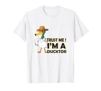 Ducktor Trust Me Divertido Dibujos Animados Animal Doctor Pato Divertido Camiseta